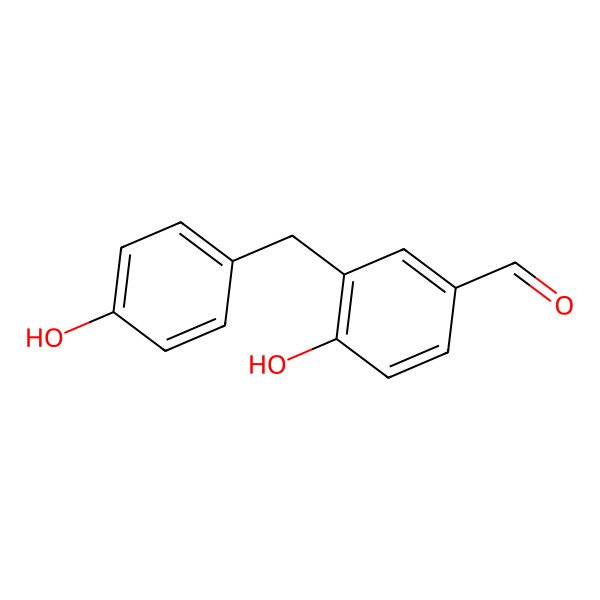 2D Structure of 4-Hydroxy-3-[(4-hydroxyphenyl)methyl]benzaldehyde