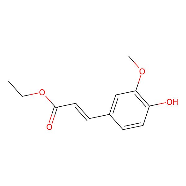 2D Structure of 4-Hydroxy-3-methoxycinnamic Acid Ethyl Ester