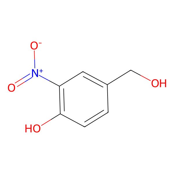 2D Structure of 4-Hydroxy-3-nitrobenzyl alcohol