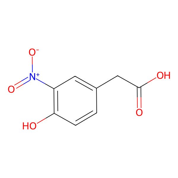2D Structure of 4-Hydroxy-3-nitrophenylacetic acid