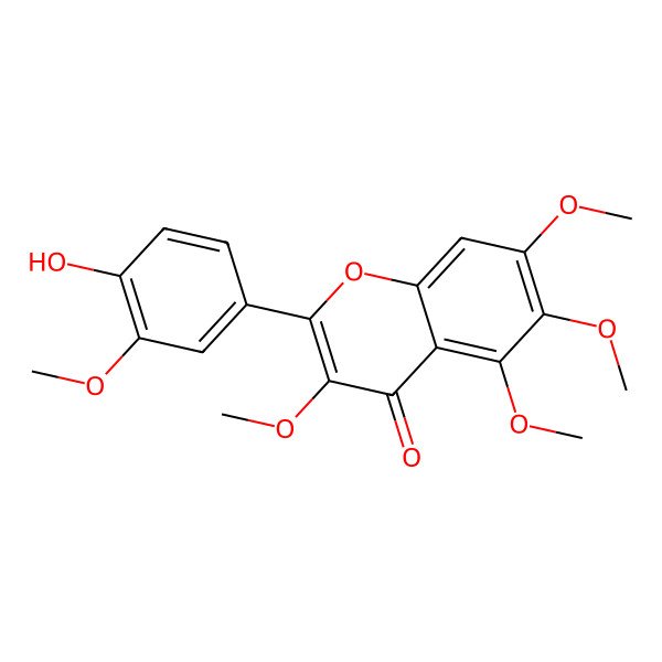 2D Structure of 4'-Hydroxy-3,5,6,7,3'-pentamethoxyflavone