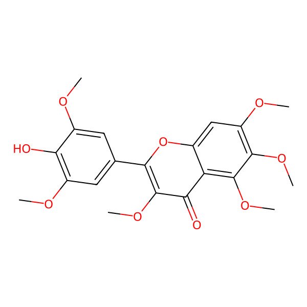 2D Structure of 4'-Hydroxy-3,5,6,7,3',5'-hexamethoxyflavone