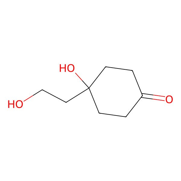 2D Structure of 4-Hydroxy-4-(2-hydroxyethyl)cyclohexan-1-one