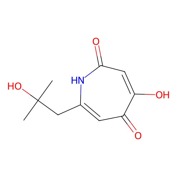 2D Structure of 4-hydroxy-7-(2-hydroxy-2-methylpropyl)-1H-azepine-2,5-dione