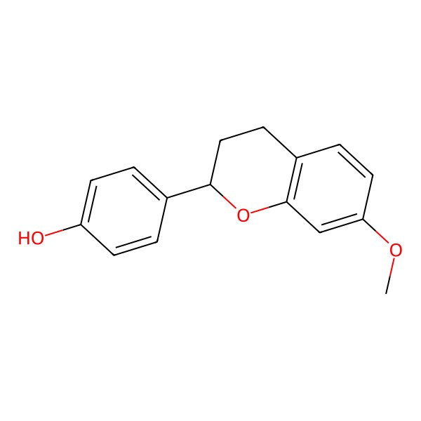 2D Structure of 4'-Hydroxy-7-methoxyflavan