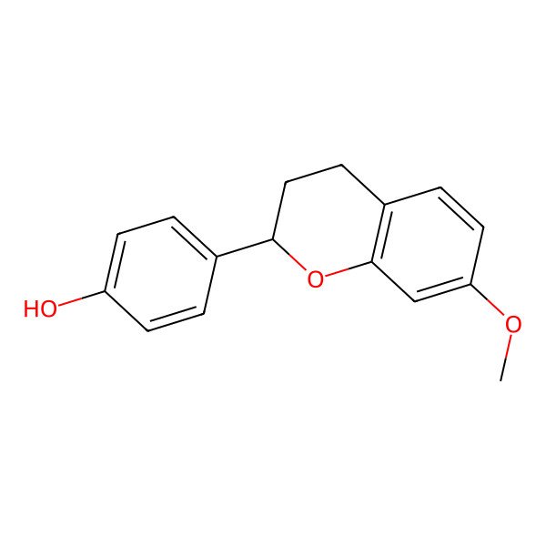 2D Structure of 4'-Hydroxy-7-methoxyflavan 2D Structure of 4'-Hydroxy-7-methoxyflavan