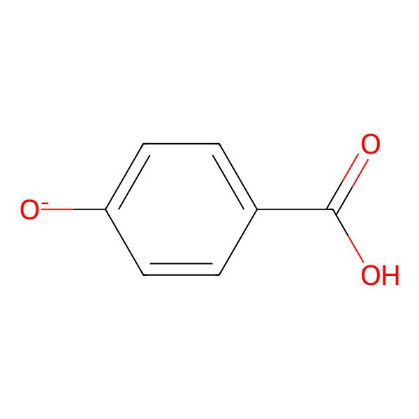 2D Structure of 4-Hydroxybenzoate 2D Structure of 4-Hydroxybenzoate