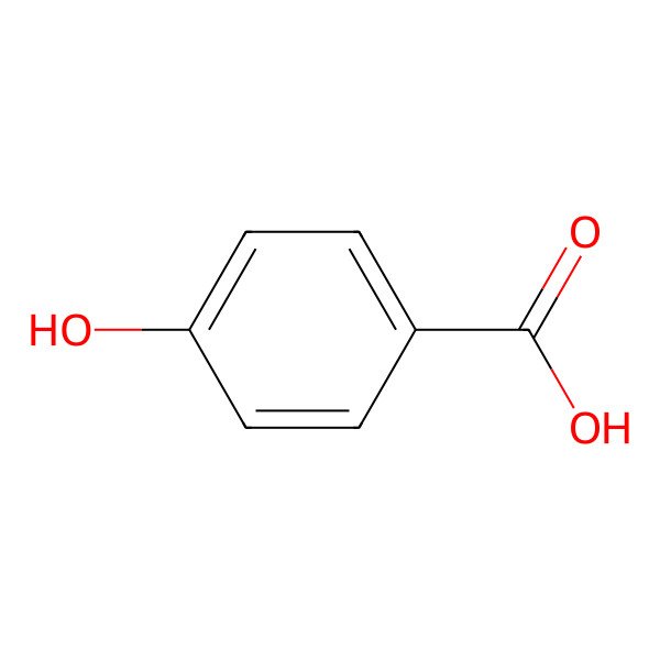 2D Structure of 4-Hydroxybenzoic acid