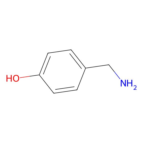 2D Structure of 4-Hydroxybenzylamine