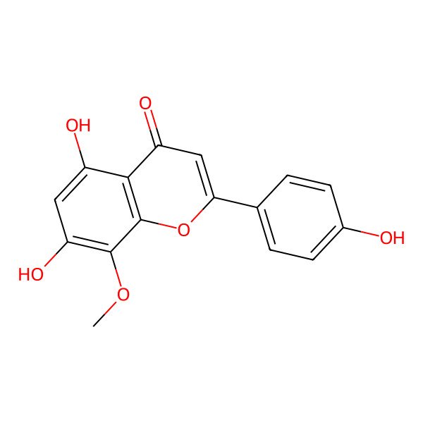 2D Structure of 4'-Hydroxywogonin