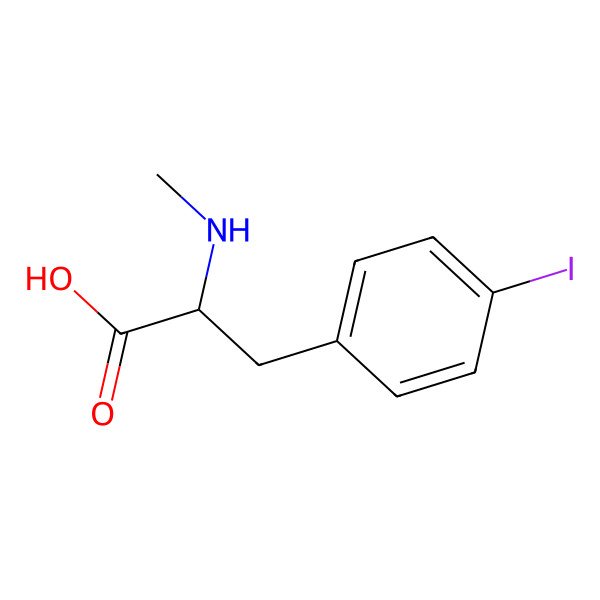 2D Structure of 4-Iodo-N-methylphenylalanine