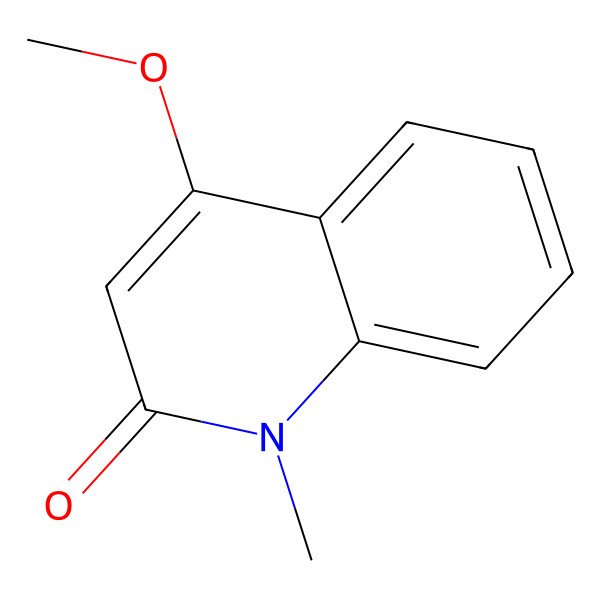 2D Structure of 4-Methoxy-1-methylquinolin-2-one