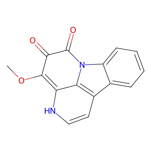 2D Structure of 4-methoxy-1,6-diazatetracyclo[7.6.1.05,16.010,15]hexadeca-4,7,9(16),10,12,14-hexaene-2,3-dione