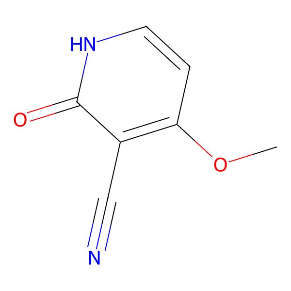2D Structure of 4-Methoxy-2-oxo-1,2-dihydropyridine-3-carbonitrile 2D Structure of 4-Methoxy-2-oxo-1,2-dihydropyridine-3-carbonitrile