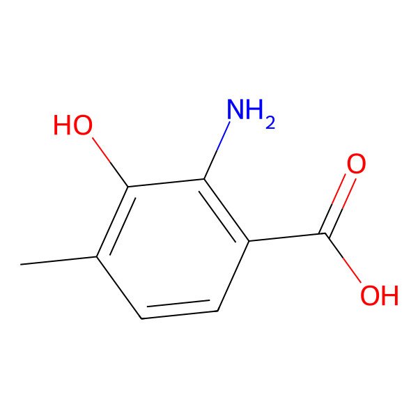 2D Structure of 4-Methyl-3-hydroxyanthranilic acid