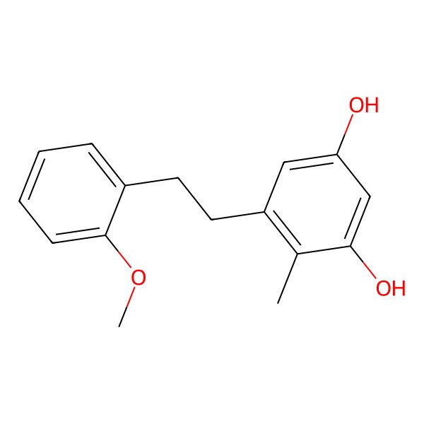 2D Structure of 5-[2-(2-Methoxyphenyl)ethyl]-4-methylbenzene-1,3-diol