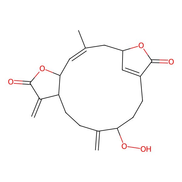 2D Structure of 4-Methylene-5beta-hydroperoxyovatodiolide