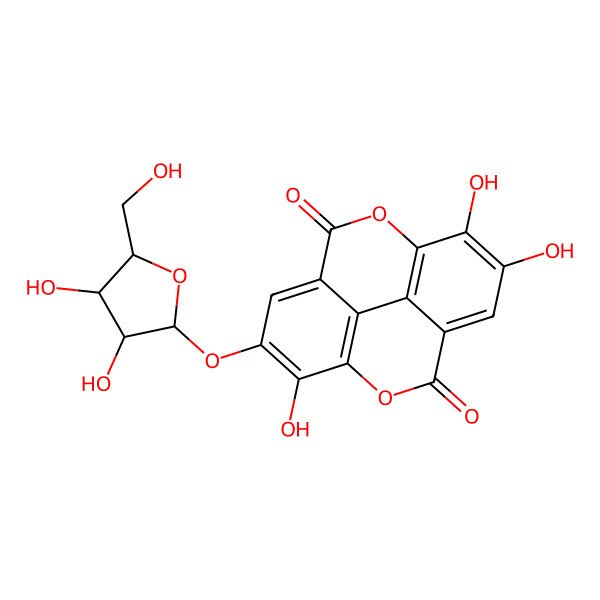 2D Structure of 4'-O-Arabinofuranosylellagic acid