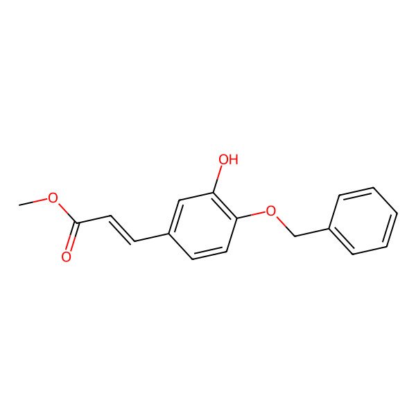 2D Structure of 4-O-Benzyl-caffeic Acid Methyl Ester 2D Structure of 4-O-Benzyl-caffeic Acid Methyl Ester