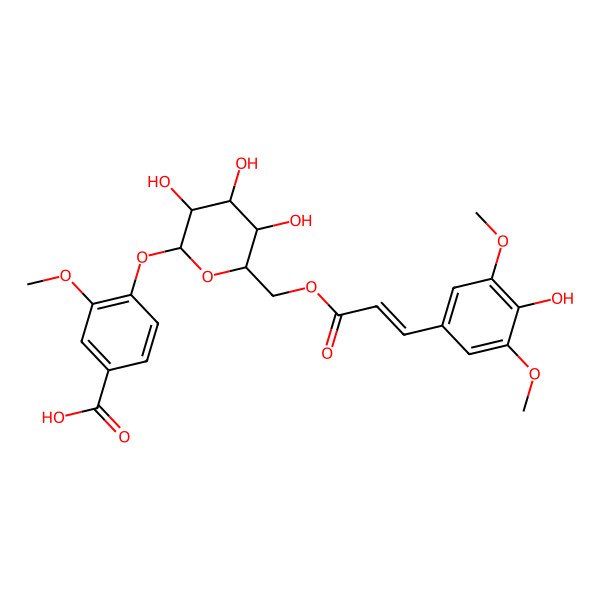2D Structure of 4-O-beta-D-(6'-sinapoyl)glucopyranoside