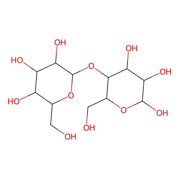 2D Structure of 4-O-beta-D-glucopyranosyl-alpha-D-glucopyranose