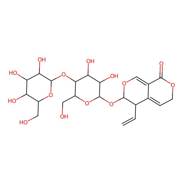2D Structure of 4'-O-beta-D-Glucopyranosylgentiopicroside