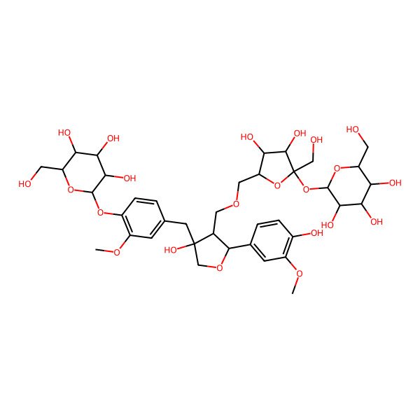 2D Structure of 4''-O-beta-D-glucosyl-9-O-(6''''-deoxysaccharosyl)olivil