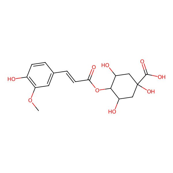 2D Structure of 4-O-feruloyl-D-quinic acid