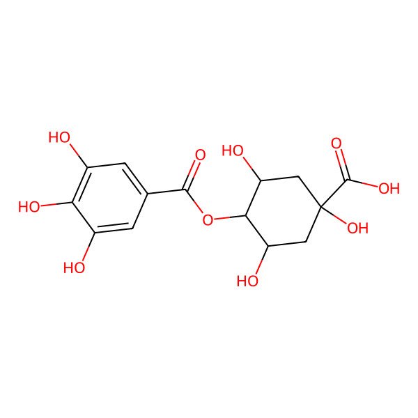 2D Structure of 4-O-Galloylquinic acid