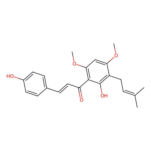 2D Structure of 4'-O-methylxanthohumol 2D Structure of 4'-O-methylxanthohumol