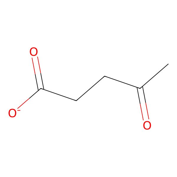 2D Structure of 4-Oxopentanoate 2D Structure of 4-Oxopentanoate