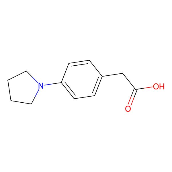 2D Structure of 2-(4-(Pyrrolidin-1-yl)phenyl)acetic acid