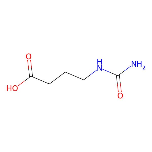 2D Structure of 4-Ureido-butyric acid