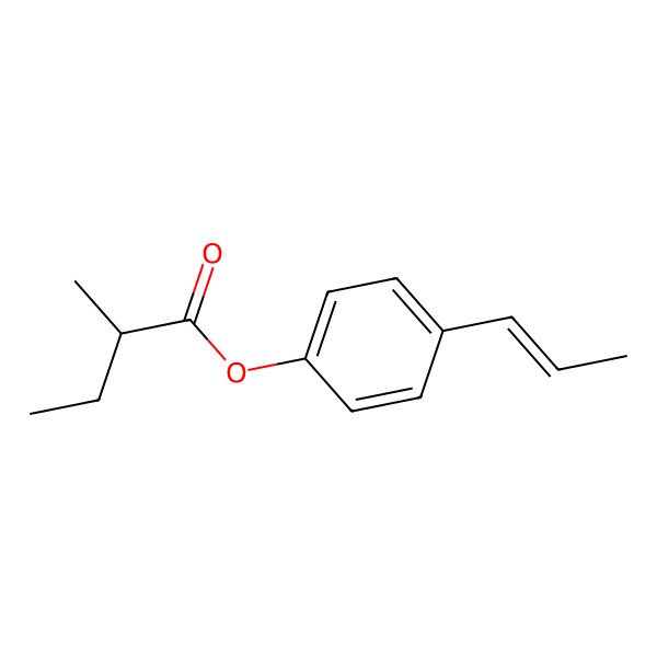 2D Structure of [4-[(Z)-prop-1-enyl]phenyl] 2-methylbutanoate