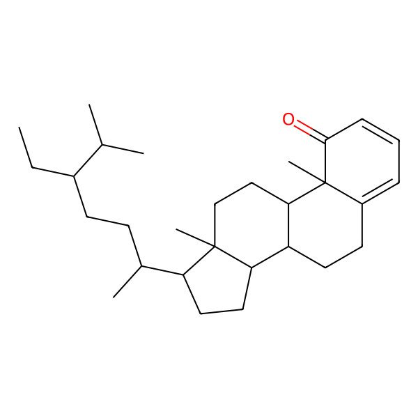 2D Structure of (8S,9S,10R,13R,14S,17R)-17-[(2R,5R)-5-ethyl-6-methylheptan-2-yl]-10,13-dimethyl-6,7,8,9,11,12,14,15,16,17-decahydrocyclopenta[a]phenanthren-1-one