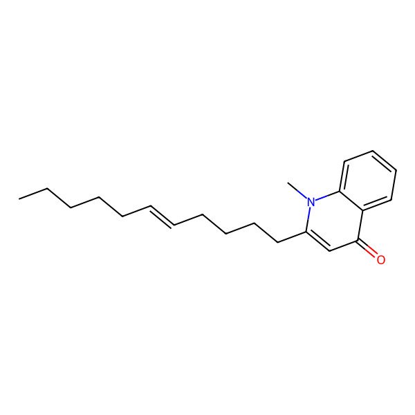 2D Structure of 4(1H)-Quinolinone, 1-methyl-2-(5Z)-5-undecen-1-yl- 2D Structure of 4(1H)-Quinolinone, 1-methyl-2-(5Z)-5-undecen-1-yl-