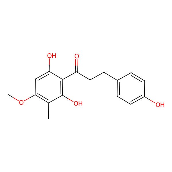 2D Structure of 4,2',6'-Trihydroxy-4'-methoxy-3'-methyldihydrochalcone