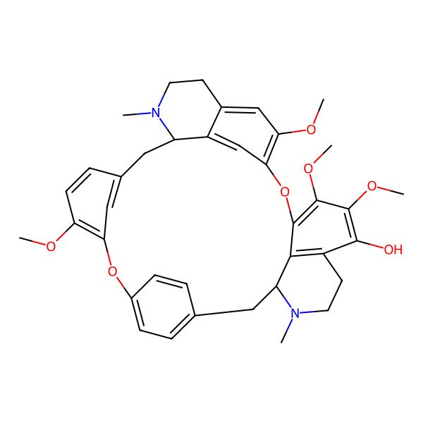 2D Structure of 6,20,21,25-Tetramethoxy-15,30-dimethyl-8,23-dioxa-15,30-diazaheptacyclo[22.6.2.29,12.13,7.114,18.027,31.022,33]hexatriaconta-3(36),4,6,9(35),10,12(34),18(33),19,21,24,26,31-dodecaen-19-ol