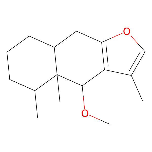 2D Structure of (4S,4aR,5S,8aR)-4-methoxy-3,4a,5-trimethyl-5,6,7,8,8a,9-hexahydro-4H-benzo[f][1]benzofuran