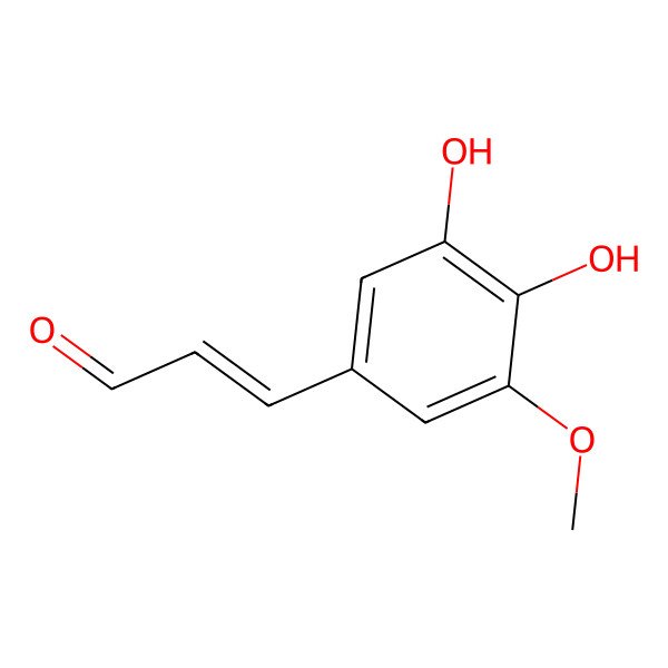 2D Structure of 4,5-Dihydroxy-3-methoxycinnamaldehyde