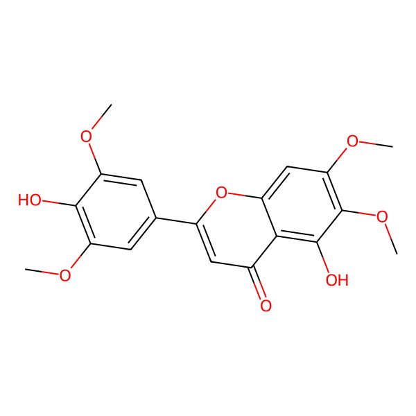 2D Structure of 4',5-Dihydroxy-3',5',6,7-tetramethoxyflavone