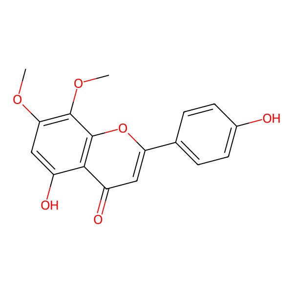 2D Structure of 4',5-Dihydroxy-7,8-dimethoxyflavone
