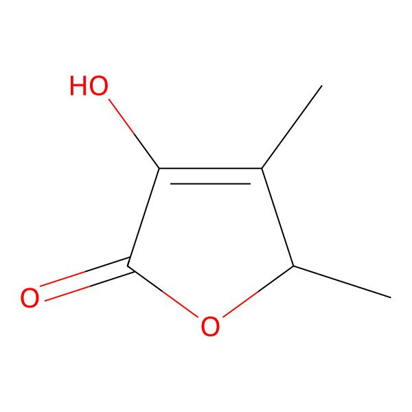 2D Structure of 4,5-Dimethyl-3-hydroxy-2,5-dihydro-2-furanone, (-)-