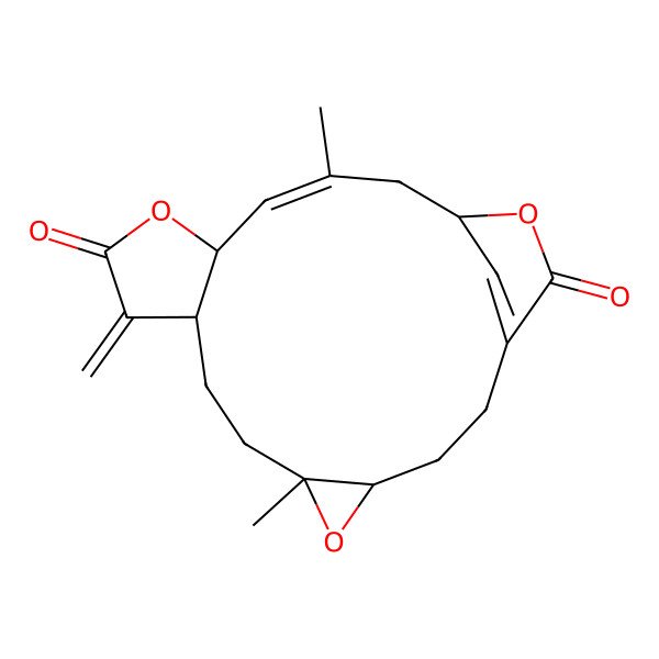 2D Structure of 4,5-Epoxovatodiolide 2D Structure of 4,5-Epoxovatodiolide