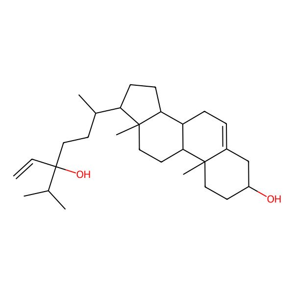 2D Structure of (3S,8S,9S,10R,13R,14S,17R)-17-[(1R,4R)-4-hydroxy-4-isopropyl-1-methyl-hex-5-enyl]-10,13-dimethyl-2,3,4,7,8,9,11,12,14,15,16,17-dodecahydro-1H-cyclopenta[a]phenanthren-3-ol