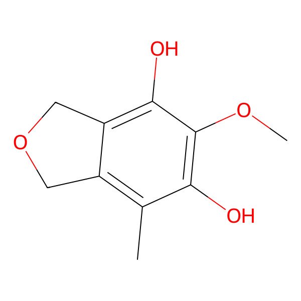 2D Structure of 4,6-Dihydroxy-5-methoxy-7-methyl-1,3-dihydroisobenzofuran 2D Structure of 4,6-Dihydroxy-5-methoxy-7-methyl-1,3-dihydroisobenzofuran
