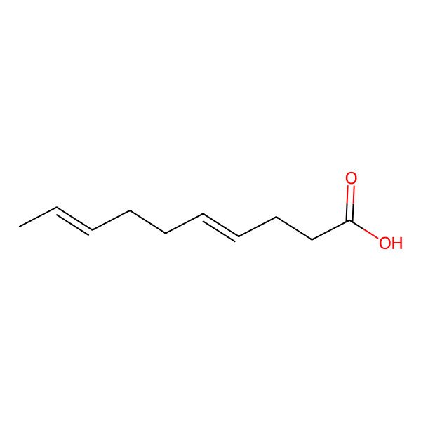 2D Structure of 4,8-Decadienoic acid