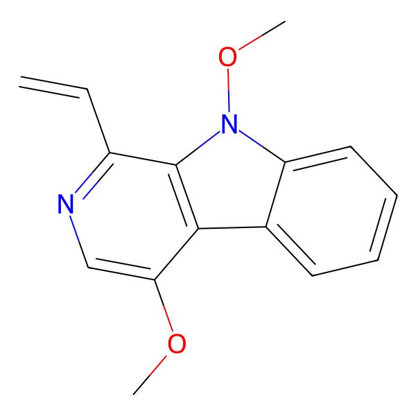 2D Structure of 4,9-Dimethoxy-1-vinyl-beta-carboline
