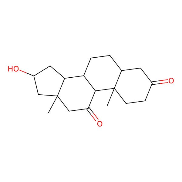 2D Structure of (5S,8S,9S,10S,13S,14S,16S)-16-hydroxy-10,13-dimethyl-2,4,5,6,7,8,9,12,14,15,16,17-dodecahydro-1H-cyclopenta[a]phenanthrene-3,11-dione