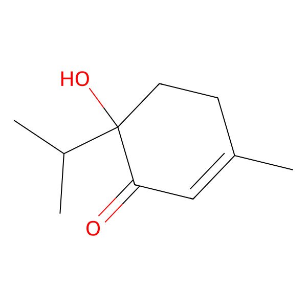 2D Structure of (6S)-6-hydroxy-3-methyl-6-propan-2-ylcyclohex-2-en-1-one